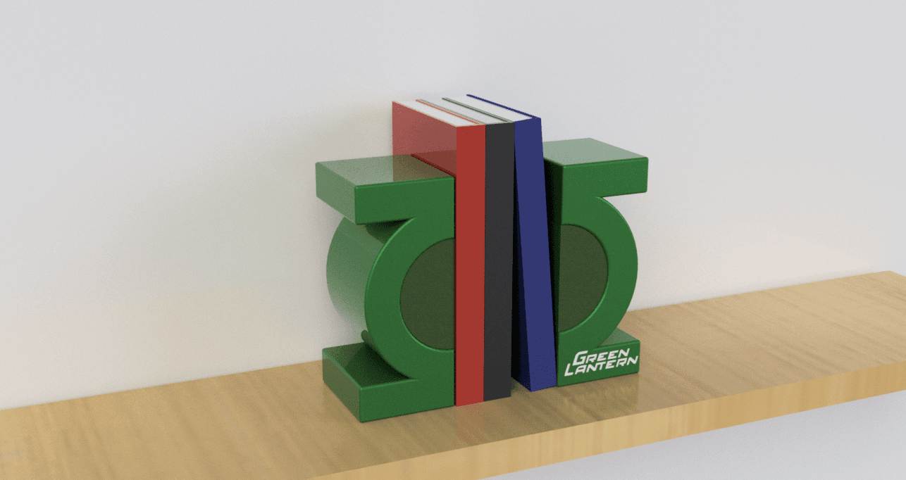 Green Lantern Book Holder Multi Parts 3d model