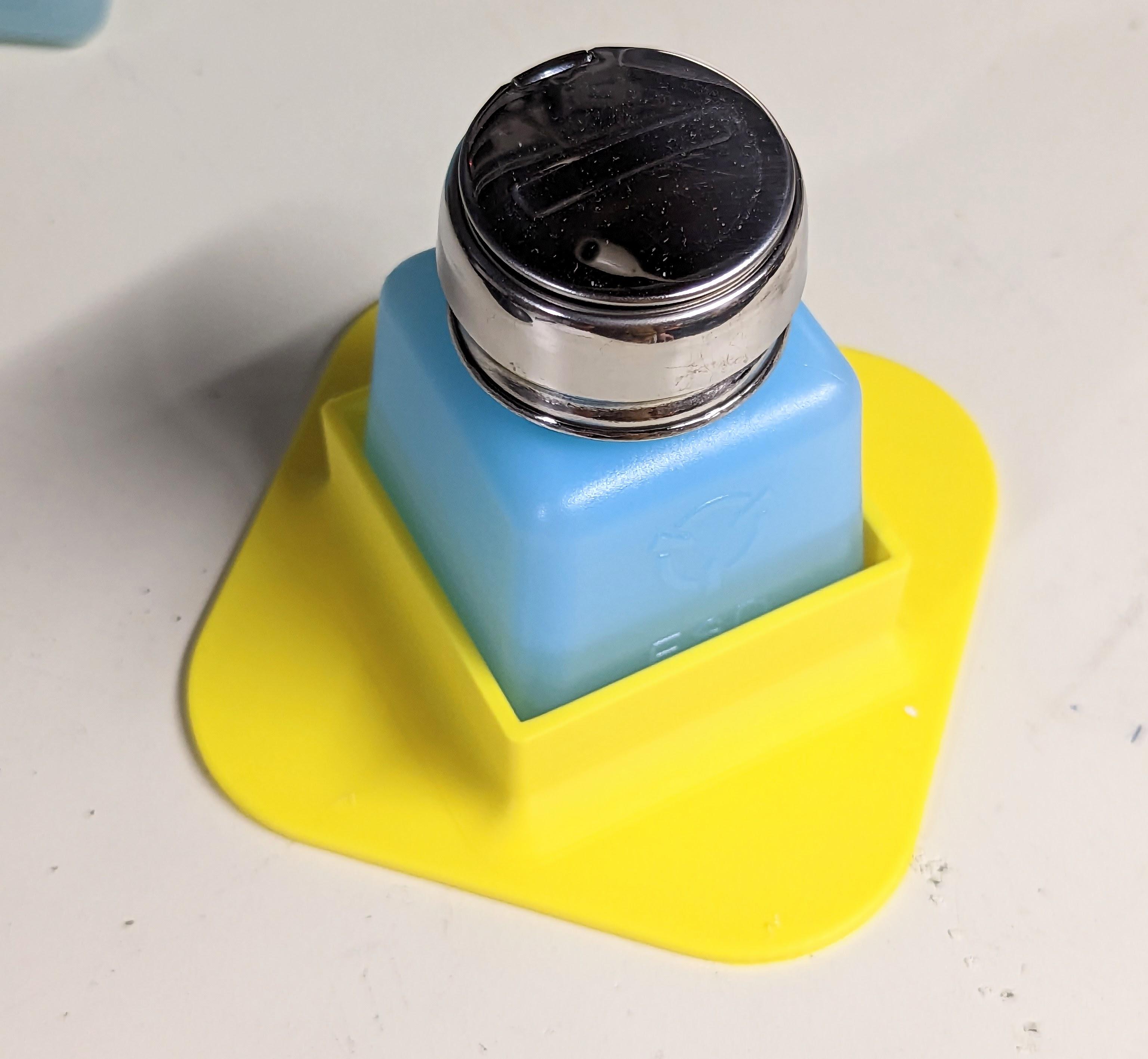 No-Tip Base for Pump Top Solvent Dispenser IPA Bottles 3d model