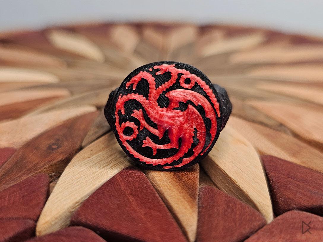 House Targaryen Ring Signet - Game of Thrones 3d model