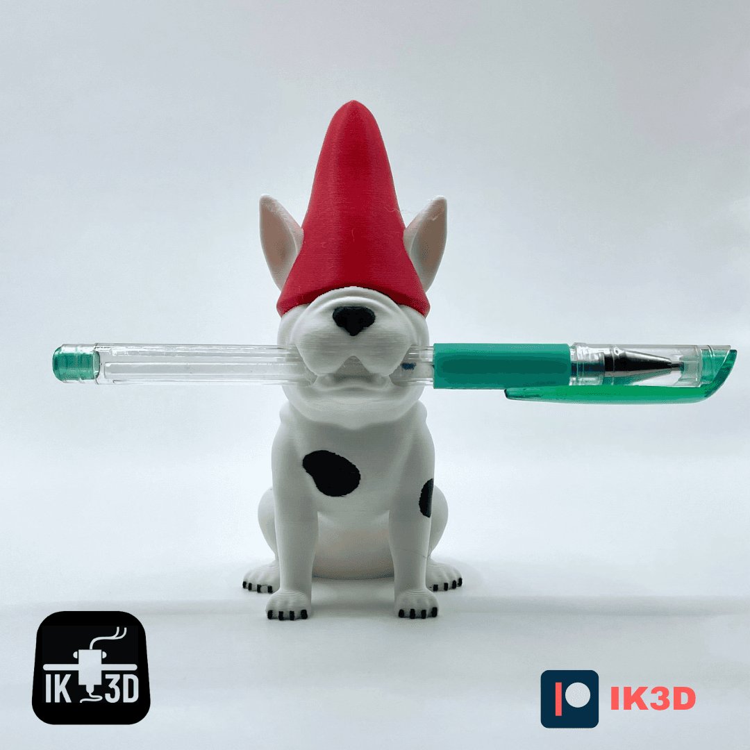 Dog With Gnome Hat Figurine / Pencil Holder / 3MF Included 3d model
