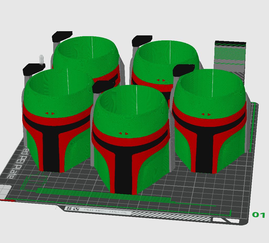 Star Wars Boba Fett Planter / Pot No Supports 3d model
