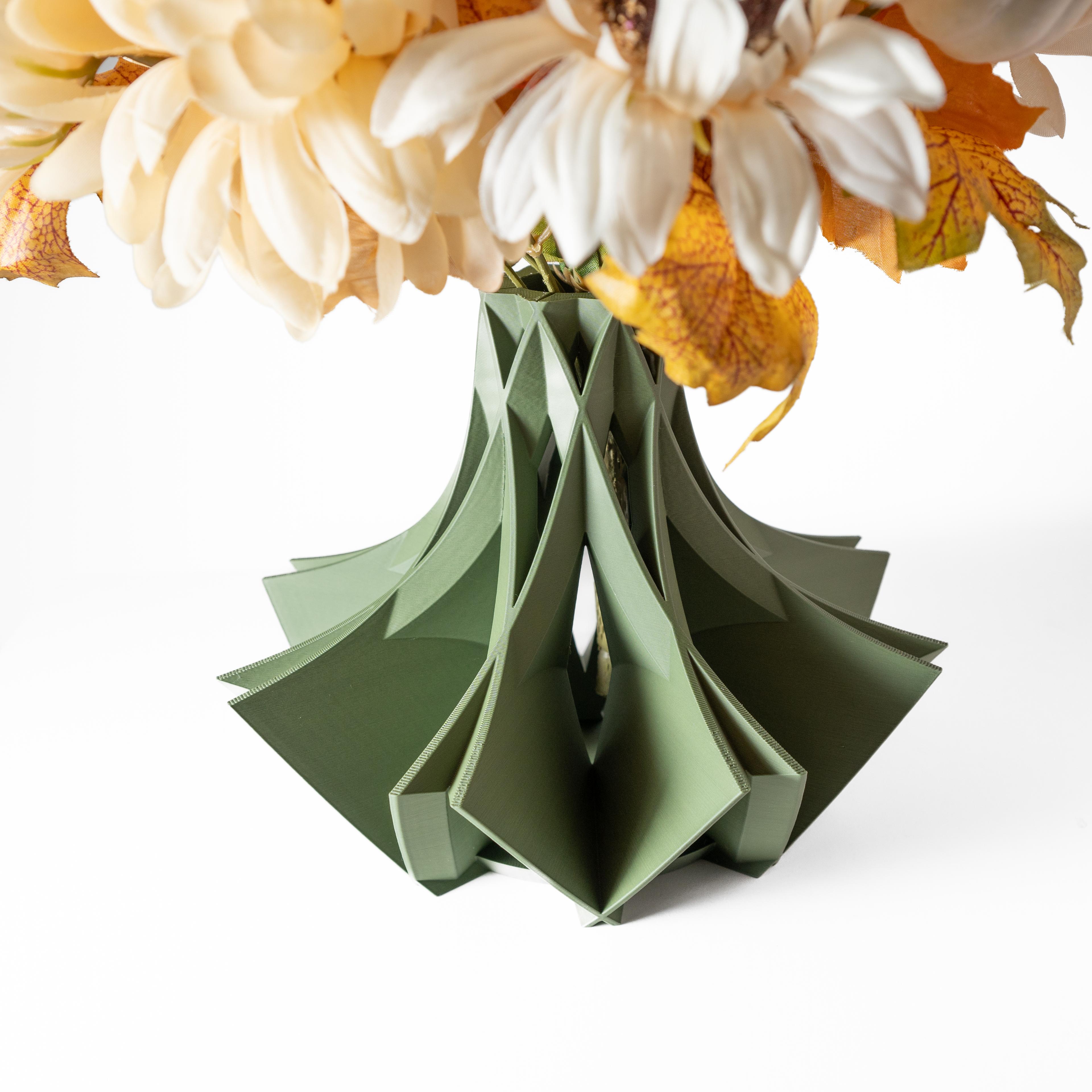 The Ramo Vase, Modern and Unique Home Decor for Dried and Preserved Flower Arrangement  | STL File 3d model