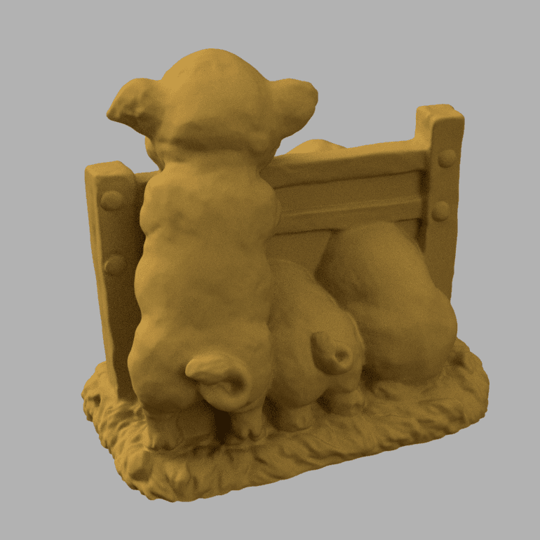 3 little pigs 3d model