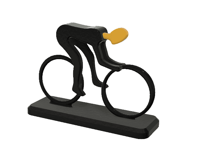 Cycling Athelete Minimalist Square 3d model