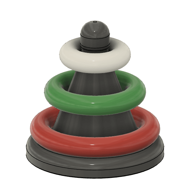 Ring Pyramid Toy 3d model