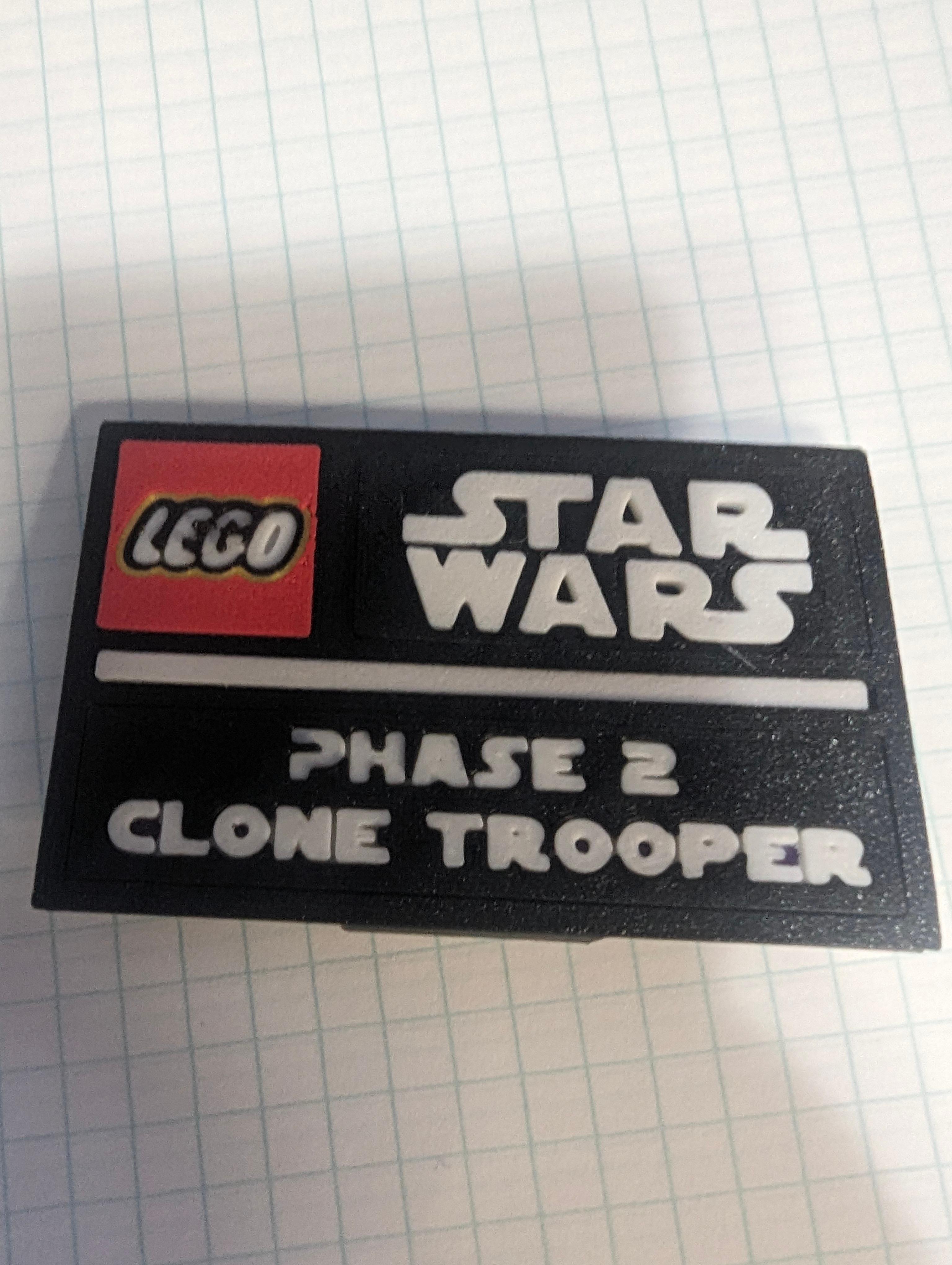 Phase 2 Clone Trooper Complete Nameplate Assembly 3d model