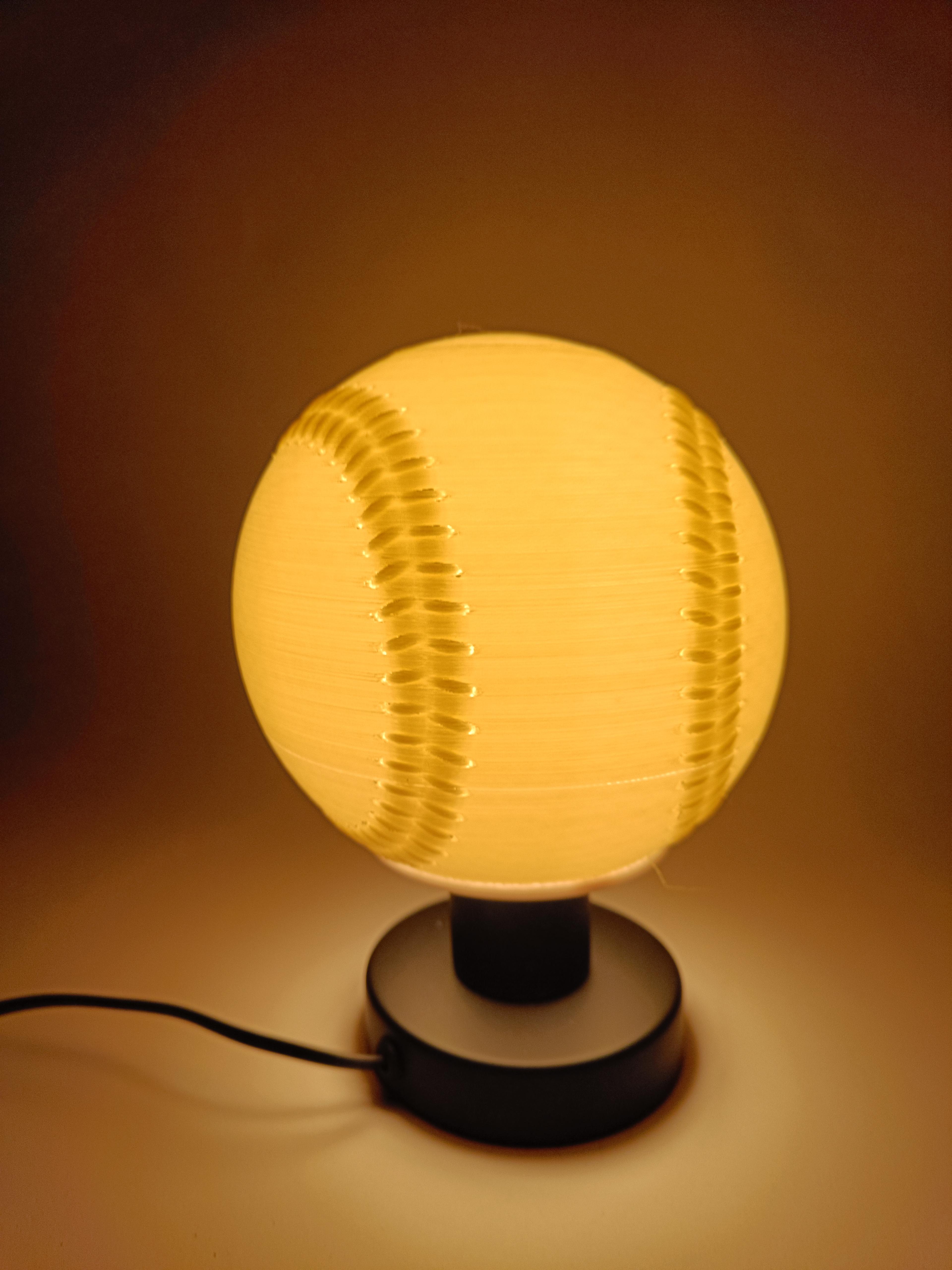 Baseball Desk Lamp 3d model