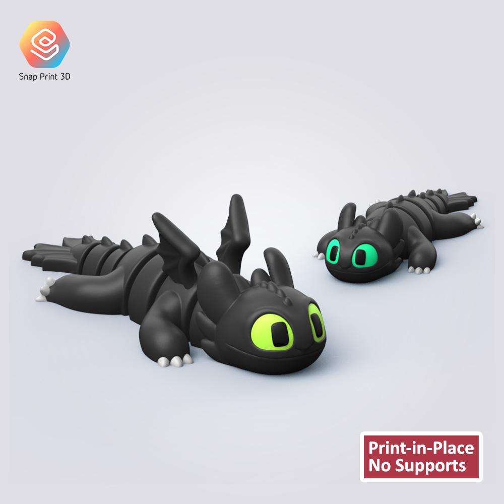 Flexi Black Dragon 3d model