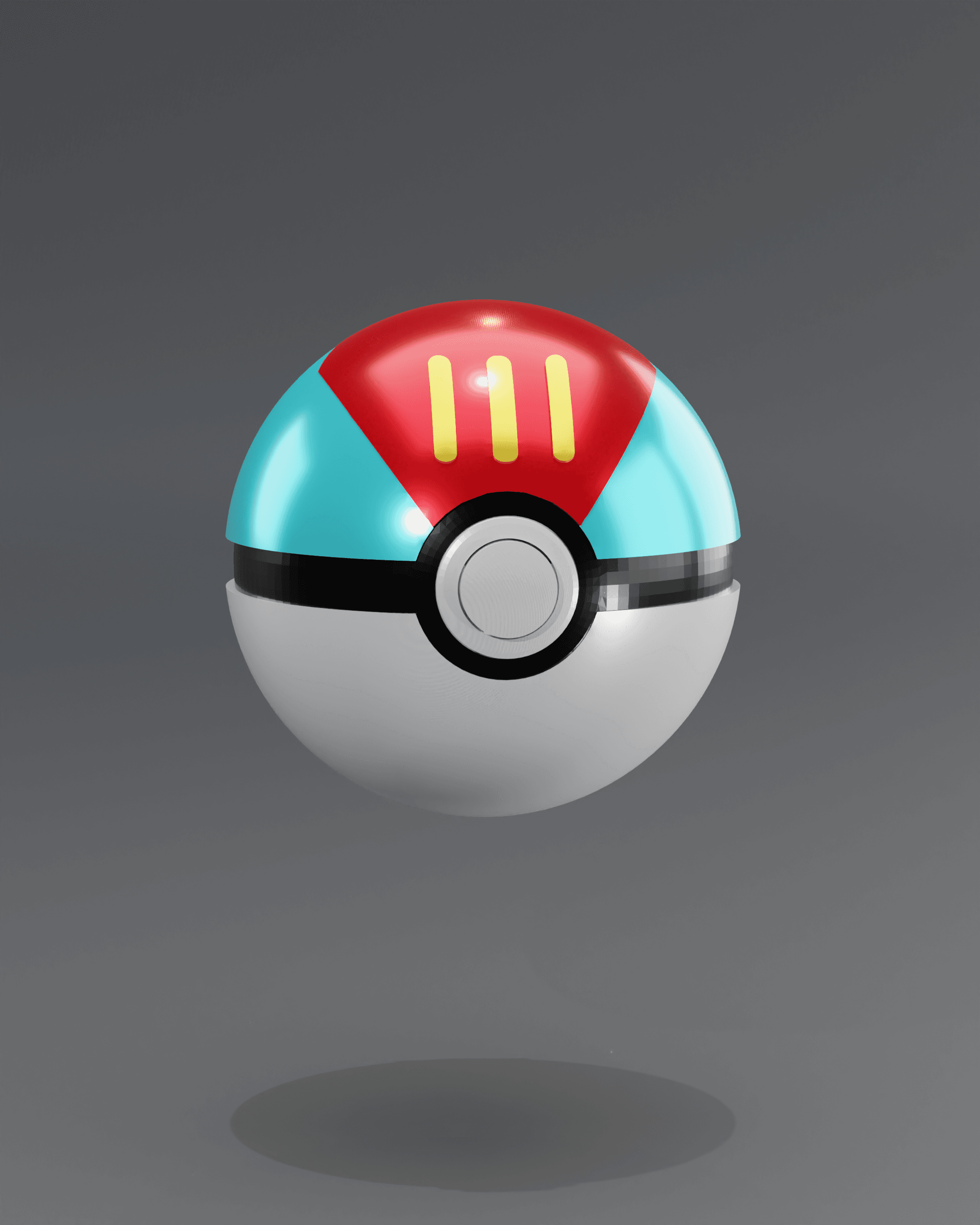 Lure Ball Opening PokeBall - Fan Art 3d model