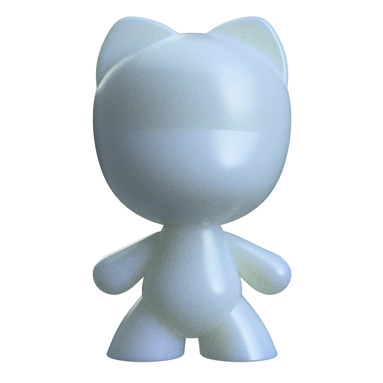 3D Printable Art Toy Figures Set - Bunny, Cat, Bear, Monkey, Human - For Commercial or Personal 3d model