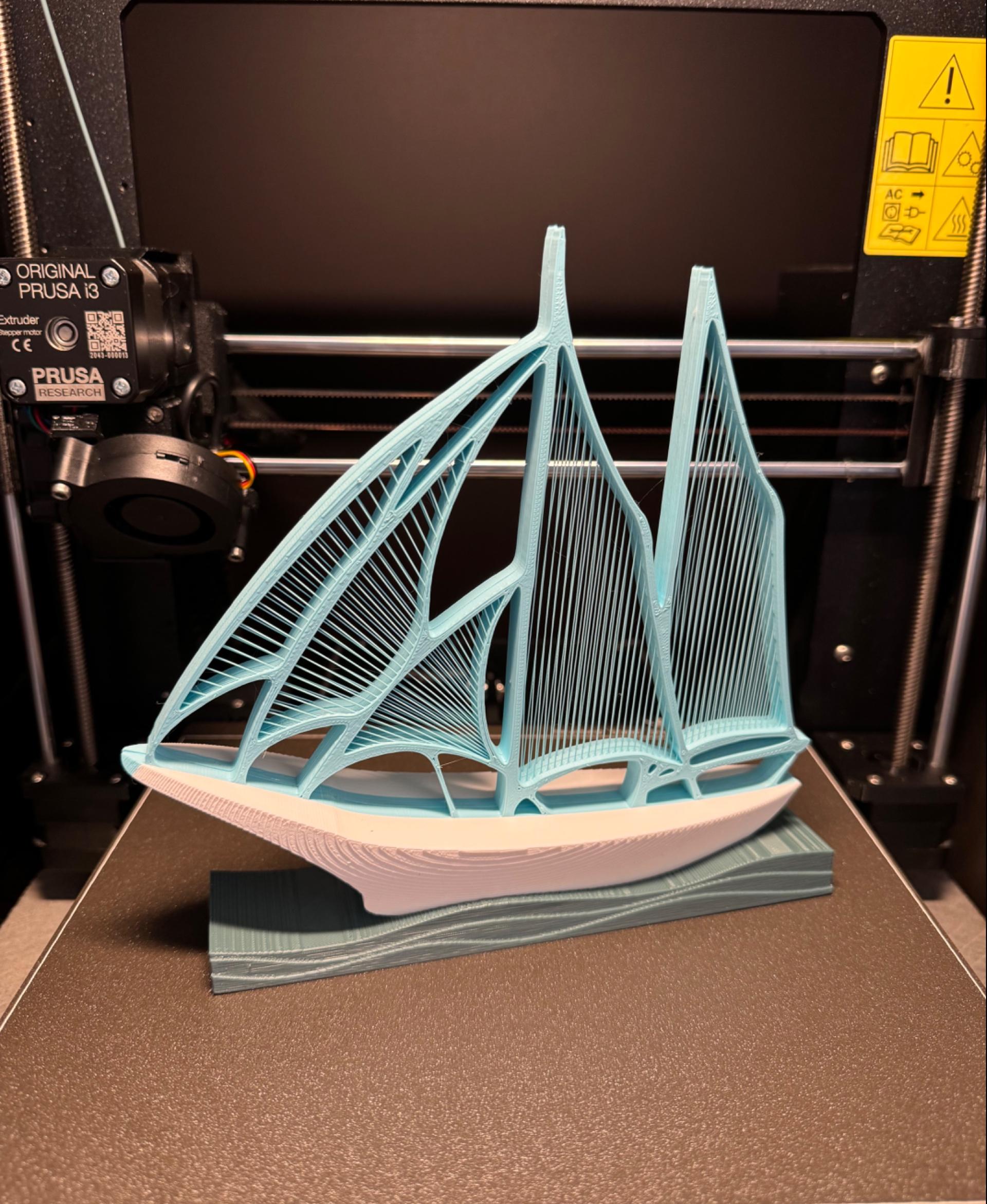 String Schooner Model - Thanks for sharing! Print was easy. Will be a present for a sailing fan! - 3d model