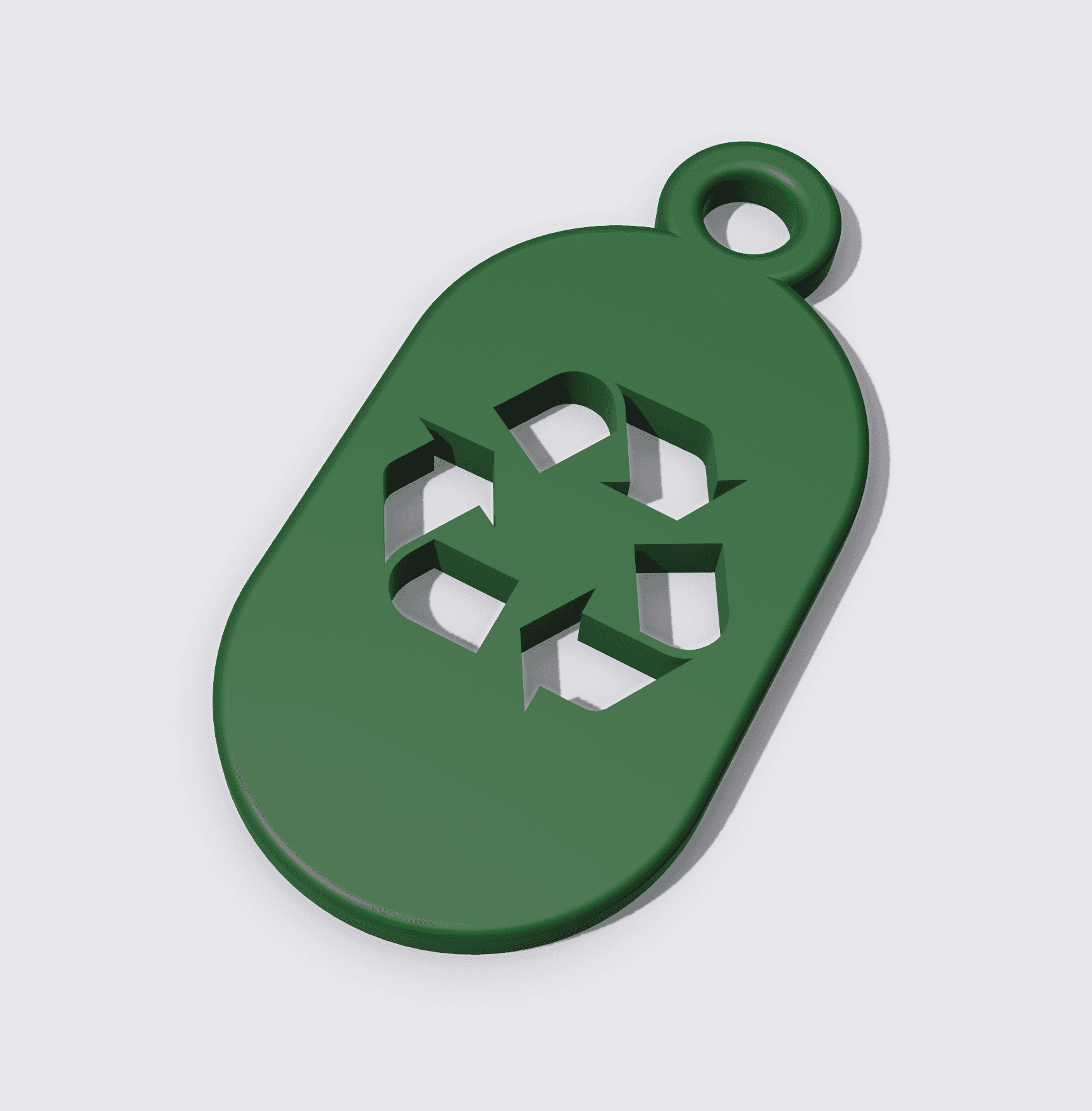 Key Fob - Recycle 3d model
