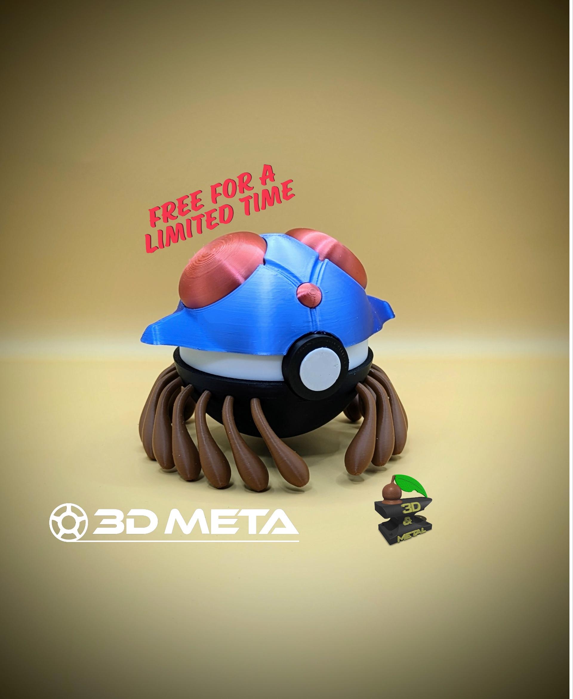 Tentacruel Pokeball (MULTIPART) 3d model