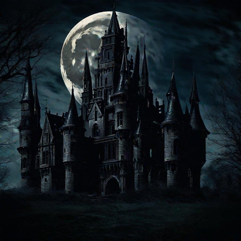 Spooky Castle - Hueforge Print 3d model