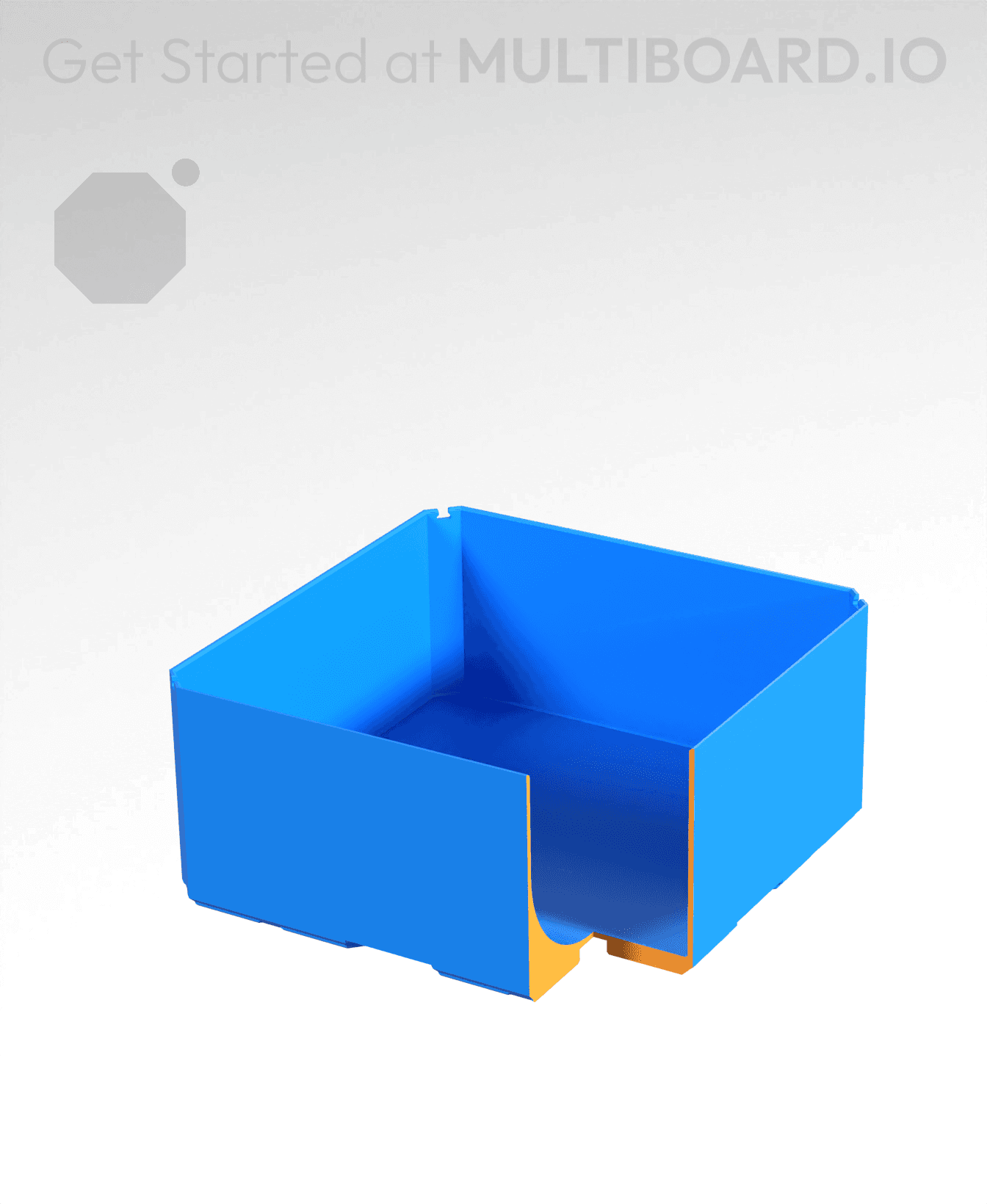 2x2x1 - Curved Bin - Multibin Insert 3d model