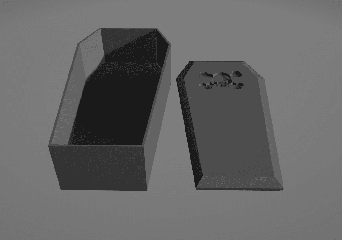 Coffin Case with Lid 3d model