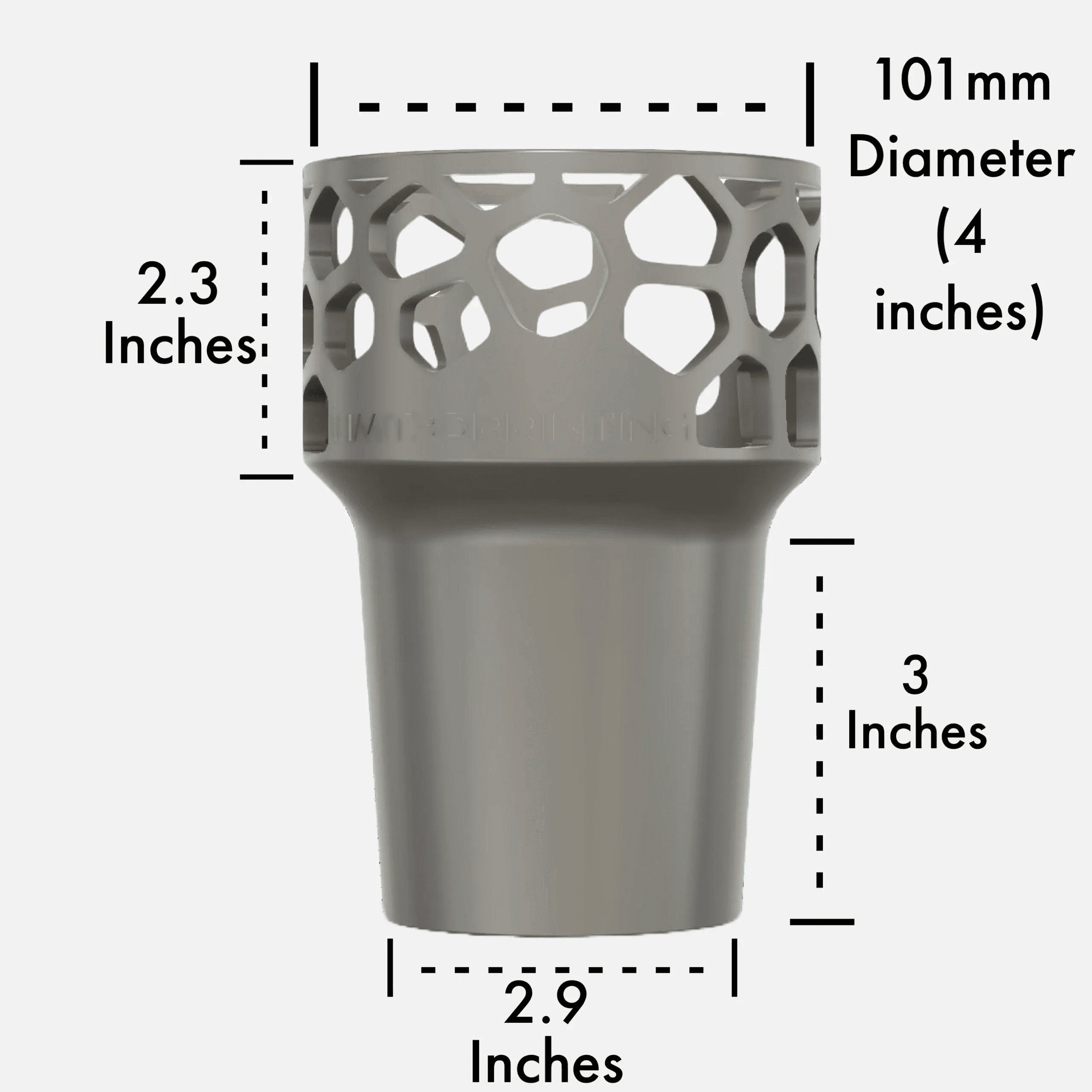 3 Pack - Car Cup Holder Adapters for 26oz Yeti, 36oz Yeti, Nalgene, HydroFlask and More! 3d model