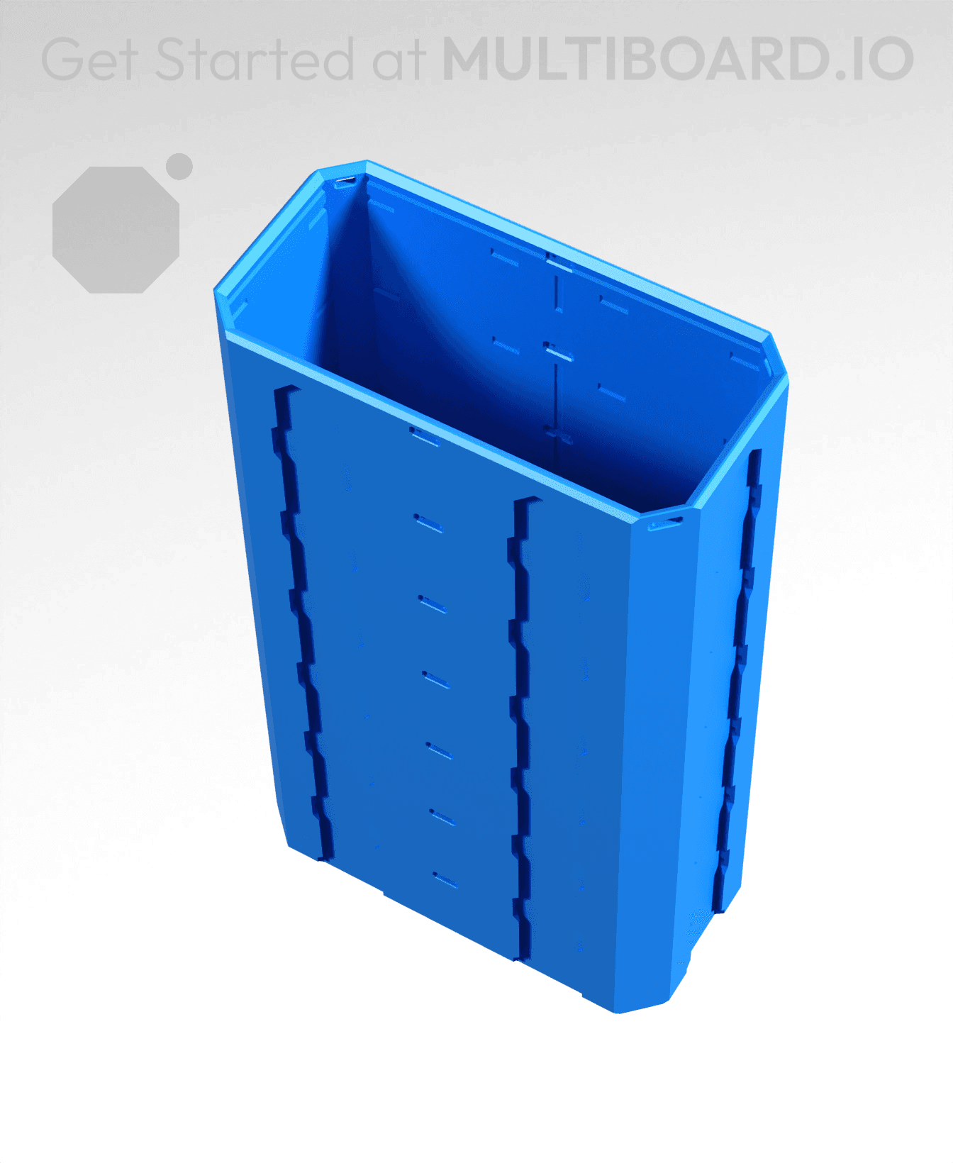 2x1x3·5 - Topped Multipoint Rail - Universal Click-In Multibin Shell Extension - Copy 3d model