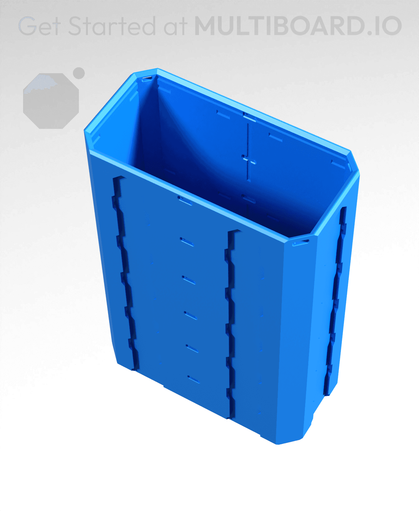 2x1x3 - Topped Multipoint Rail - Standard Click-In Multibin Shell Extension 3d model