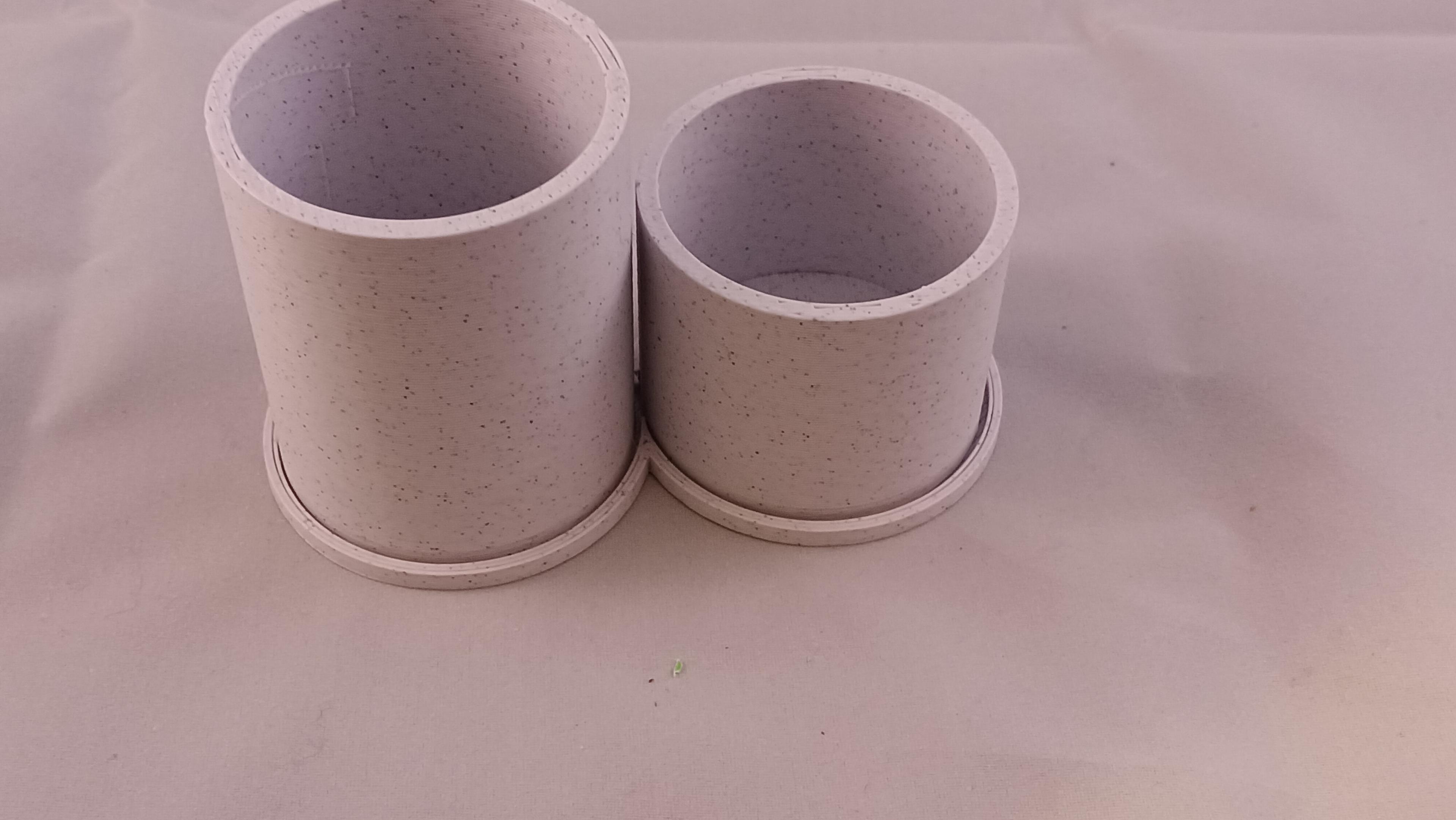 Cylinder Succulent pots or desk organizer 3d model
