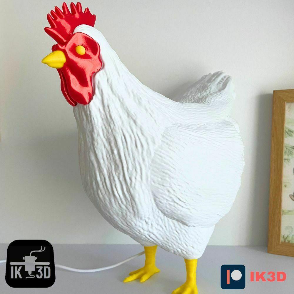 Funny Chicken Egg Lamp / Figurine / Multiparts 3d model