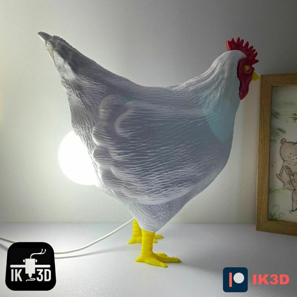 Funny Chicken Egg Lamp / Figurine / Multiparts 3d model