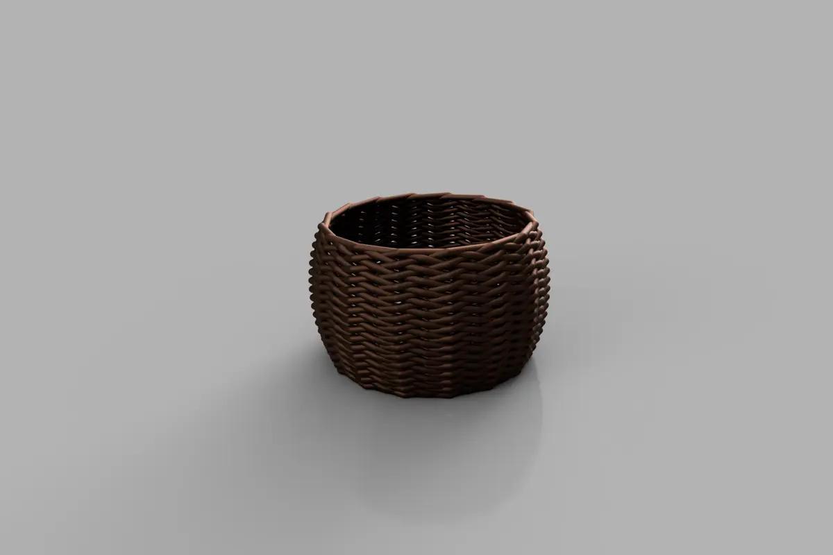 Twig basket 3d model
