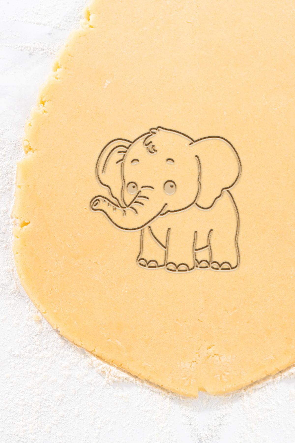 Elephant Cookie Cutter, Biscuit Cutter 3d model