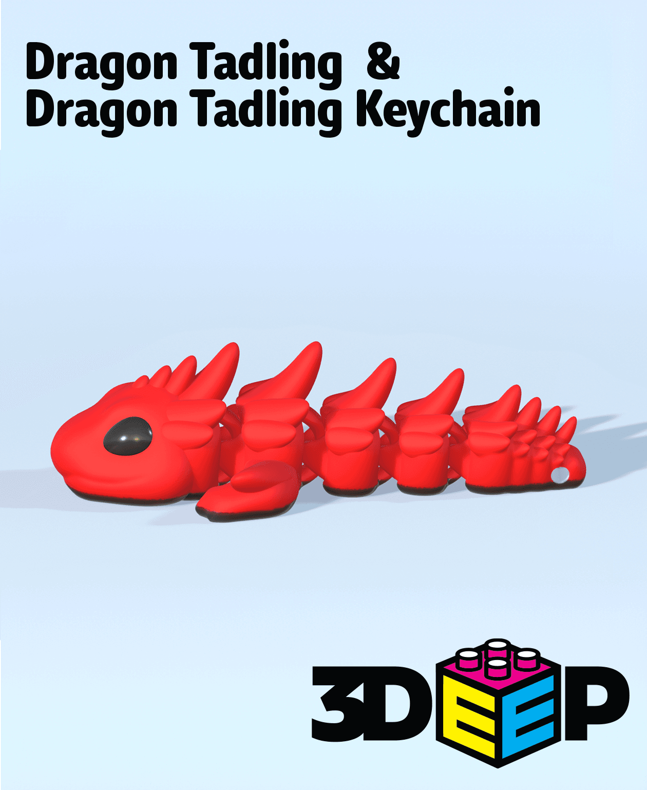 3Deep Dragon Flexi Tadling Keychain  3d model