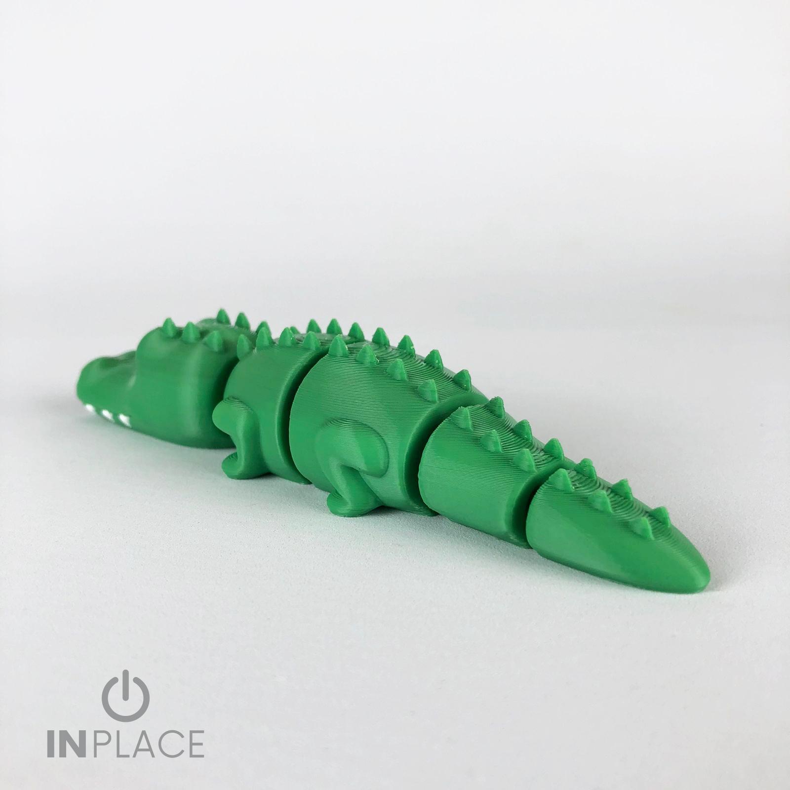 Cute Crocodile Articulated (dark eyes version) 3d model