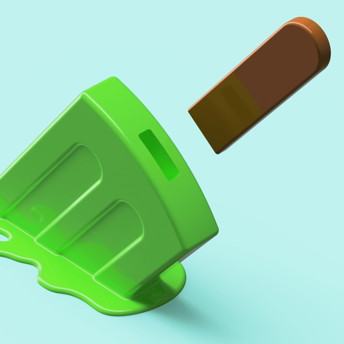 Melted Ice Cream Popsicle 3d model