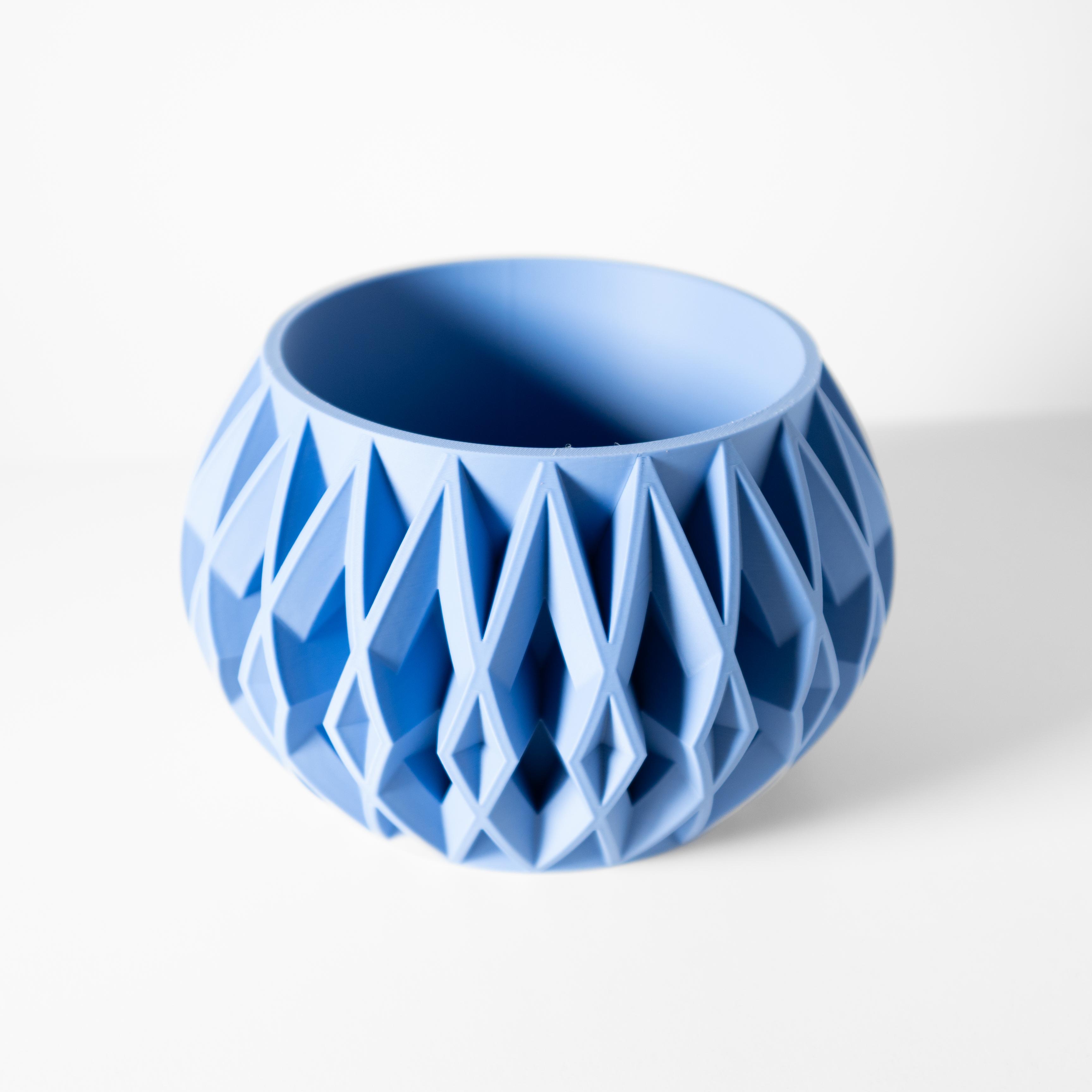 The Orik Planter Pot with Drainage Tray & Stand: Modern and Unique Home Decor for Plants 3d model