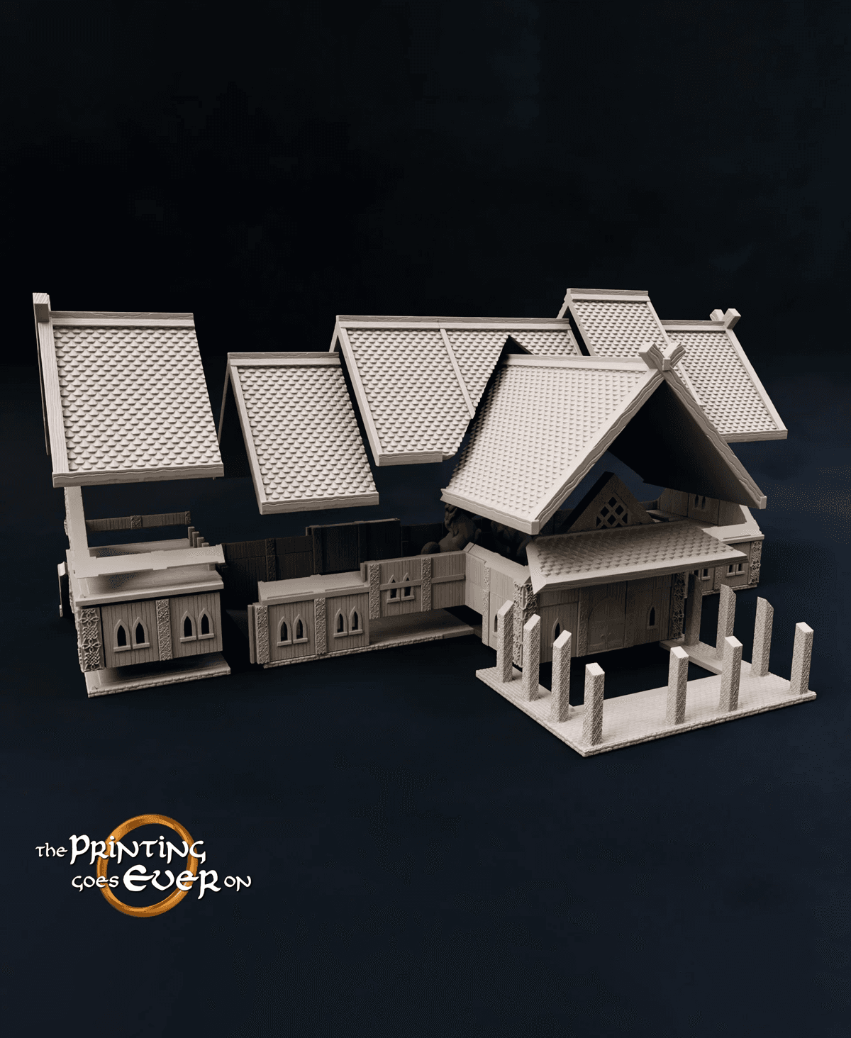 Modular Longhouse - Huge Terrain 3d model