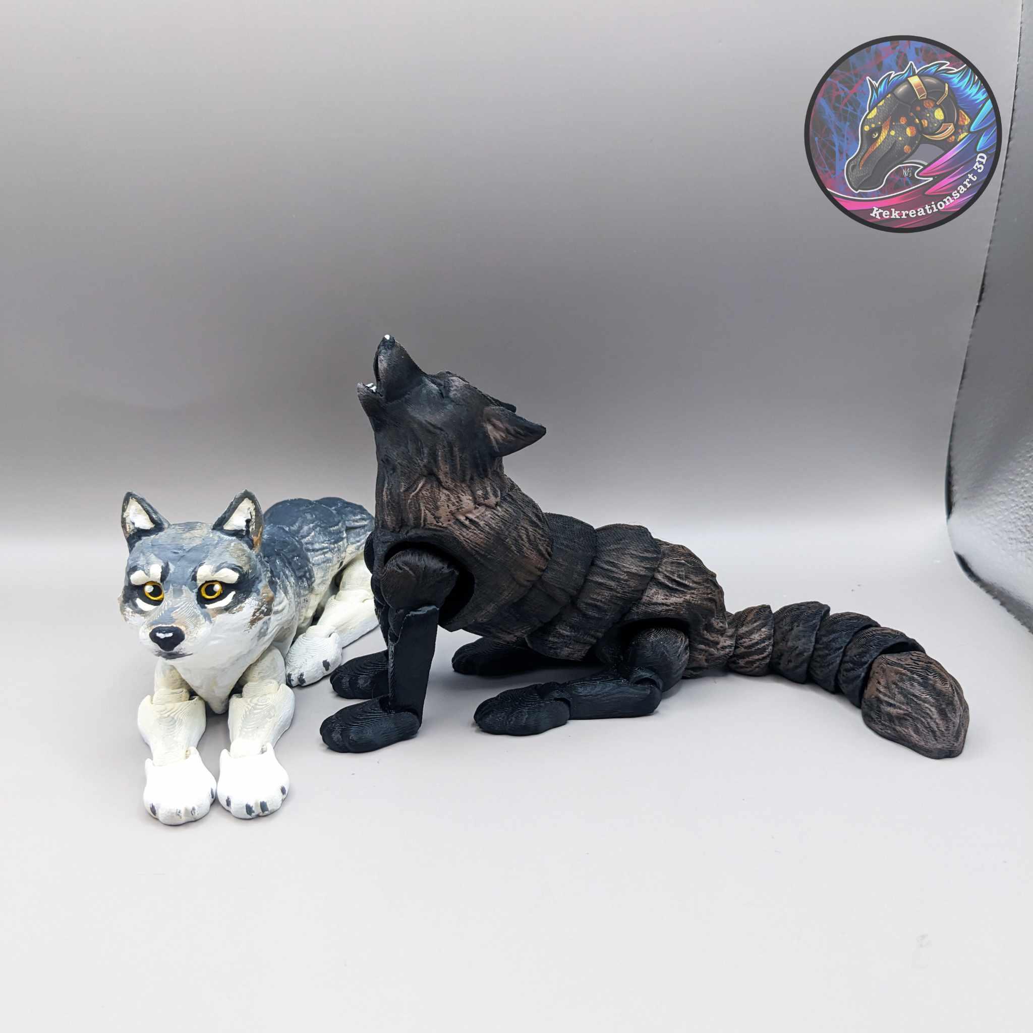 Flexi Howling Wolf 3d model