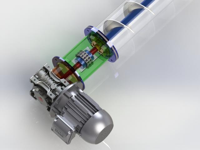 Tubular Screw Conveyor (Transporte Helicoidal con canalón tubular) 3d model