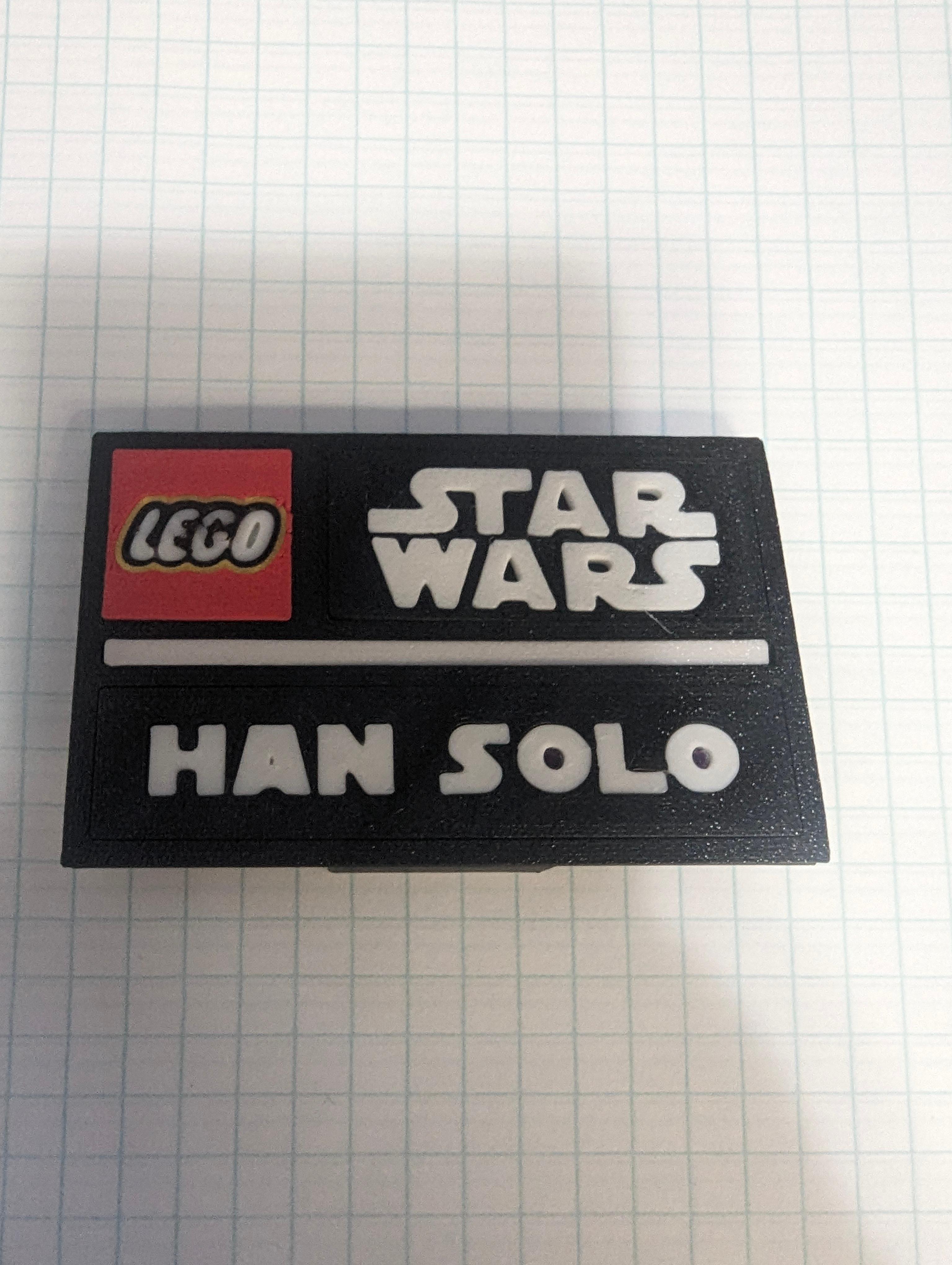 Han Solo Complete Nameplate Assembly 3d model