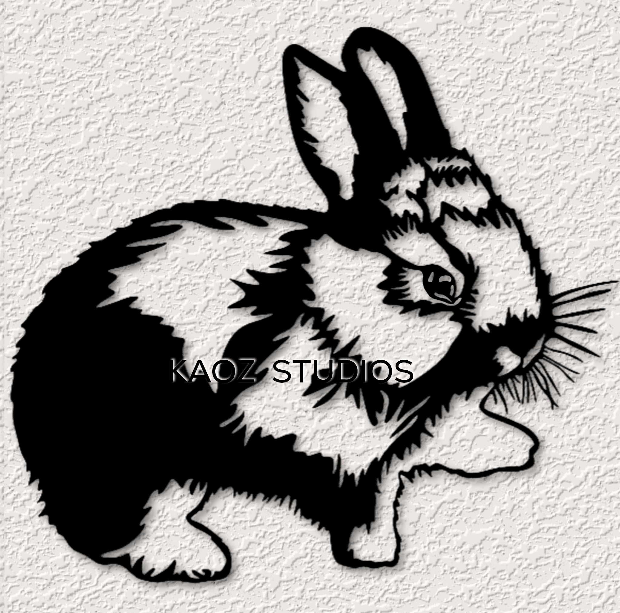 easter bunny wall art rabbit wall decor 2d animal decoration country life 3d model