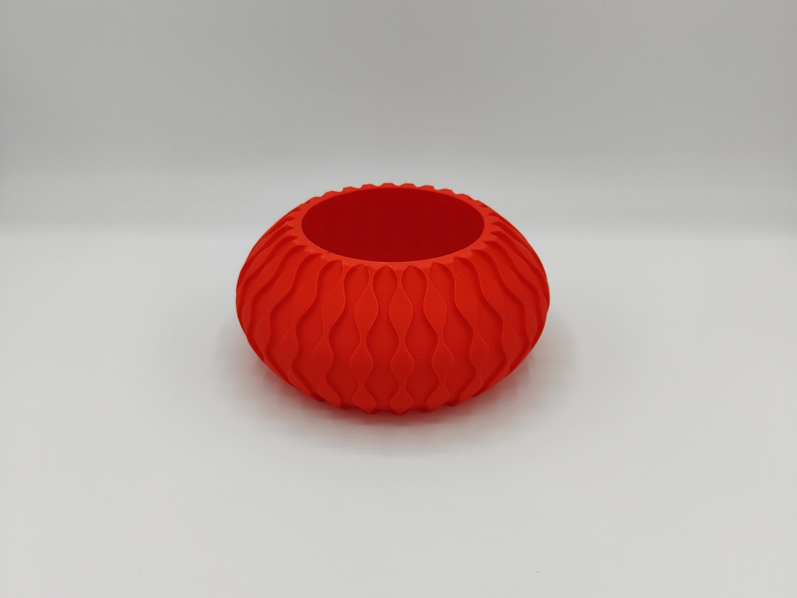 Red Waves - Planter pot 3d model
