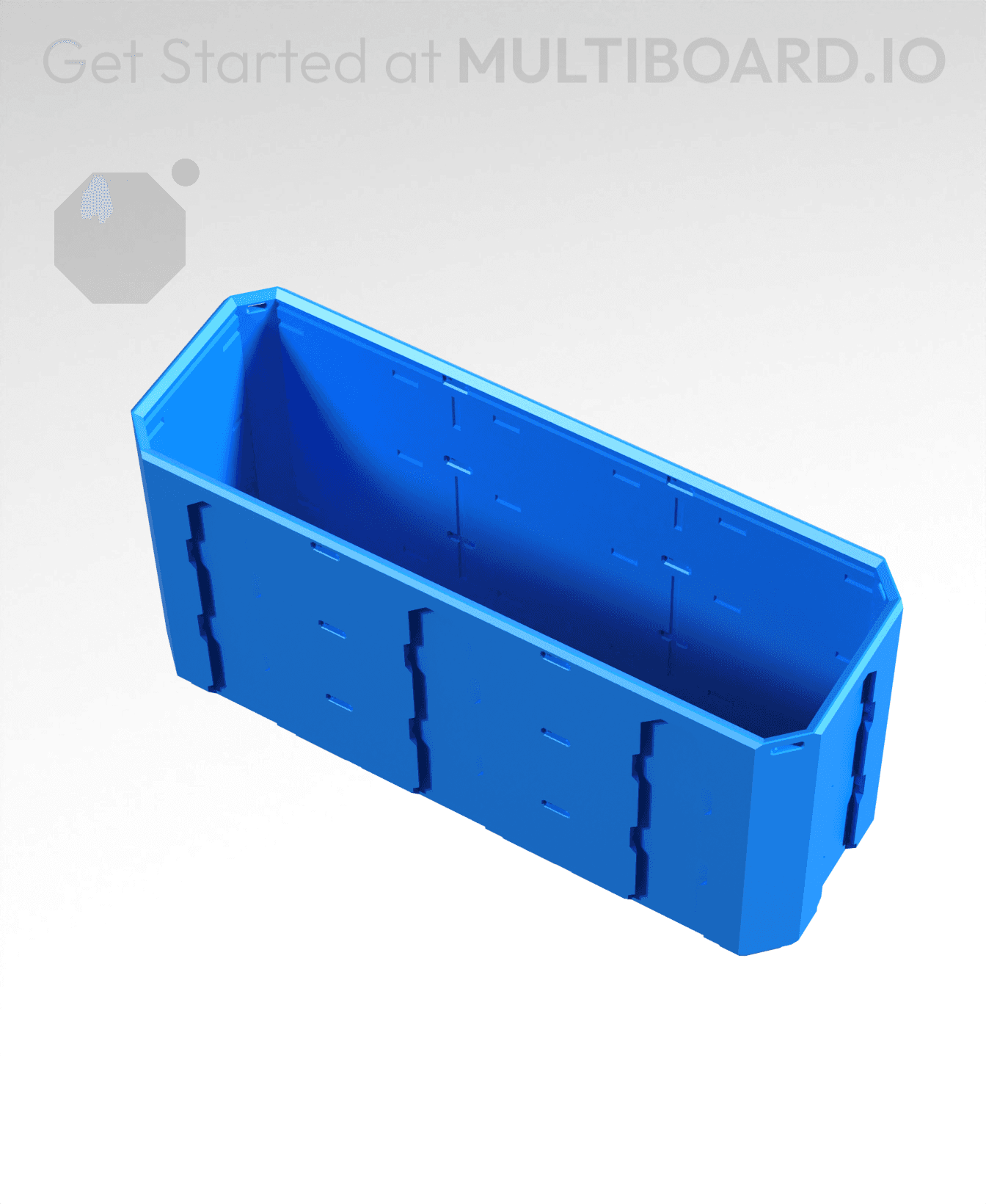 3x1x1.5 - Topped Multipoint Rail - Standard Click-In Multibin Shell Extension 3d model