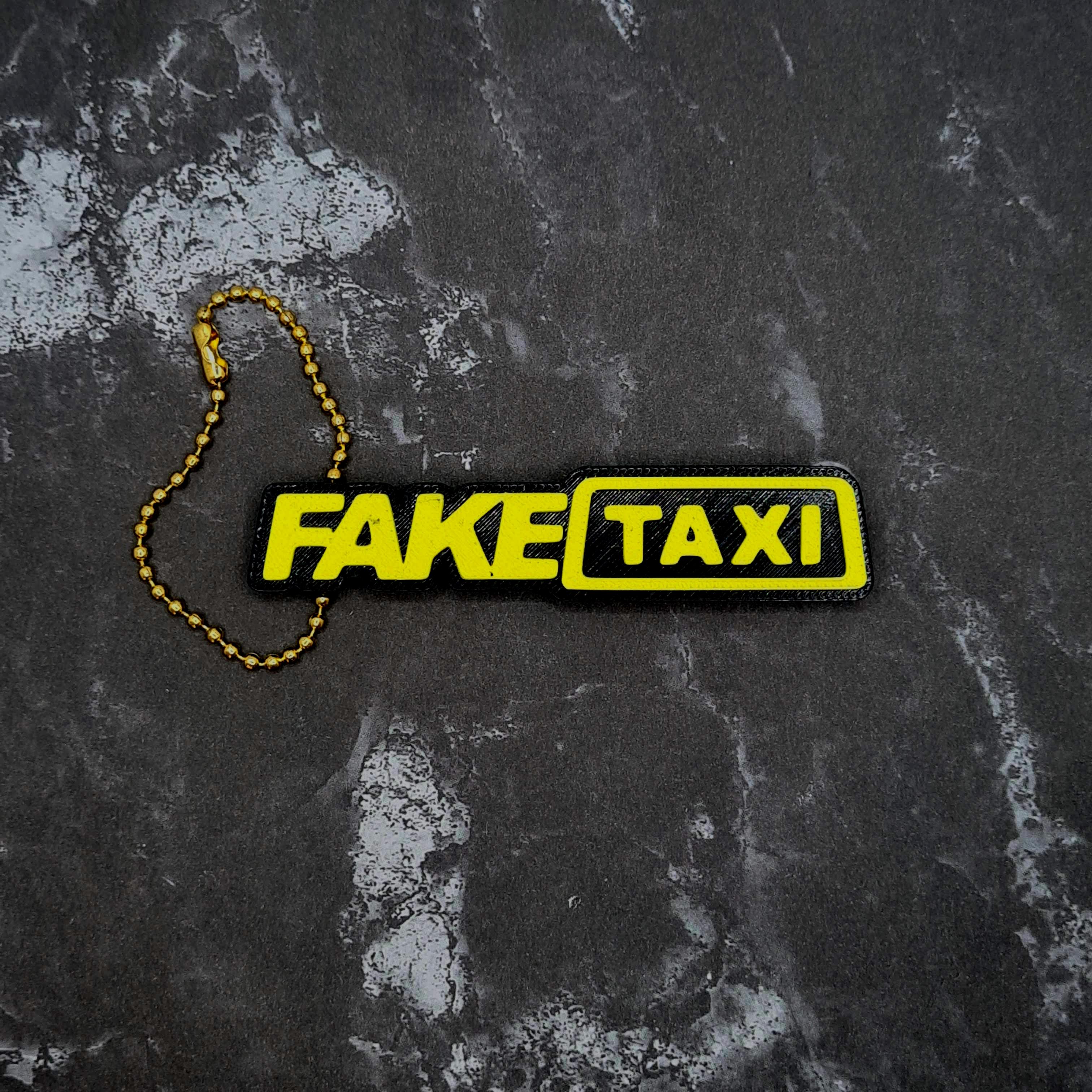 Fake Taxi Keychain 3d model