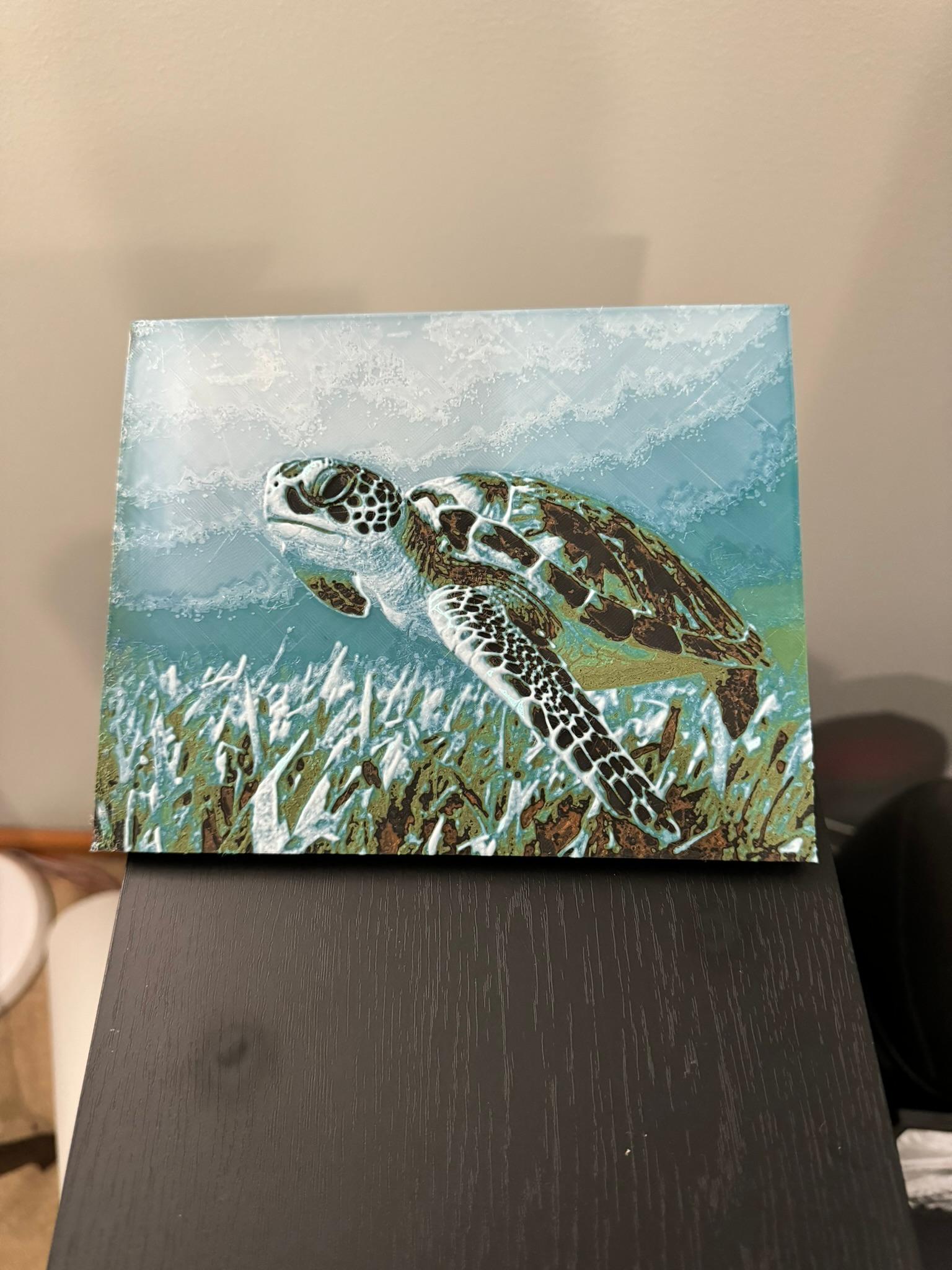 hueforge sea turtle  200x160.3mf 3d model