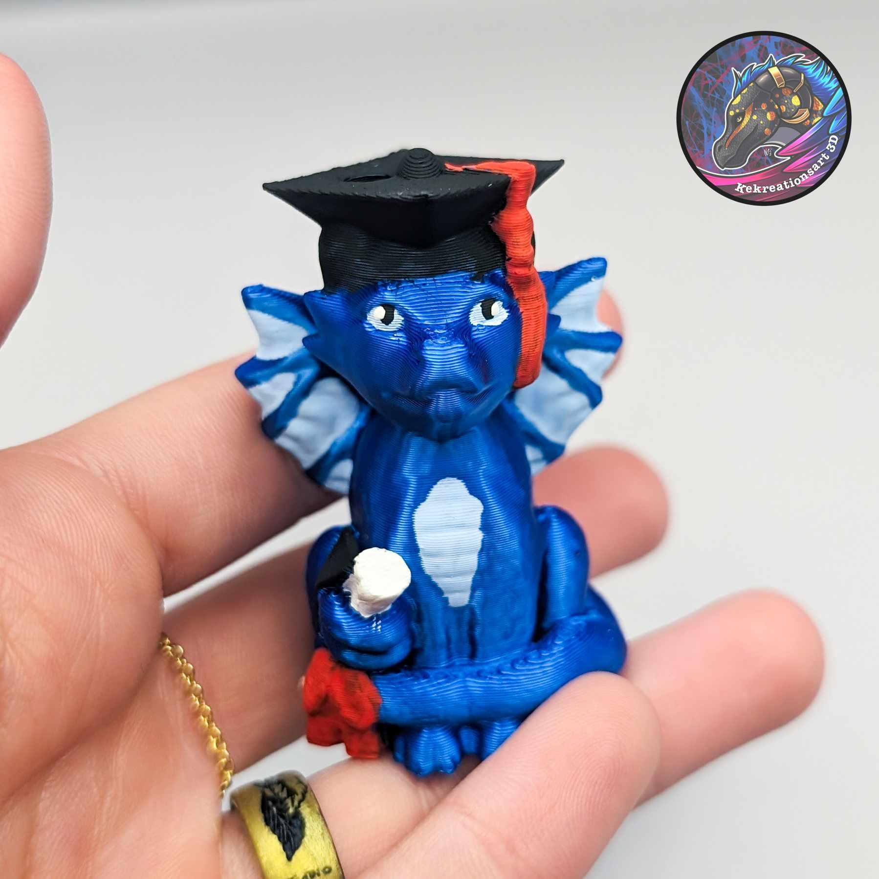 Graduation Dragon Keychain 3d model