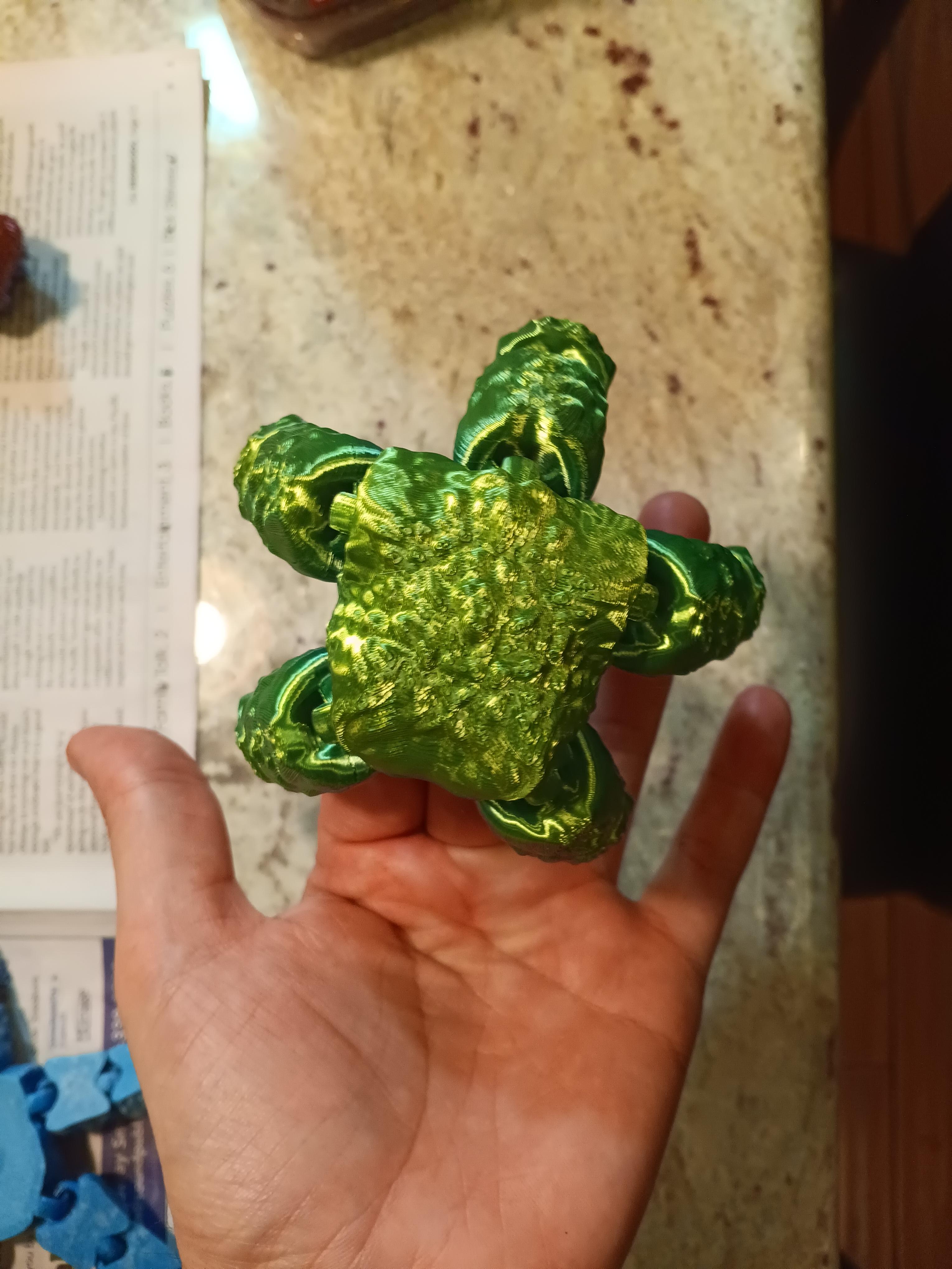 Flexi Starfish fidget toy - print in place - articulated toy  3d model