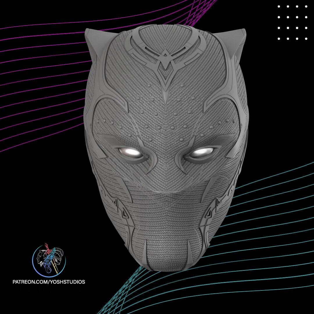 Shuri Black Panther Mask 3d Print File STL Wakanda Forever 3d model