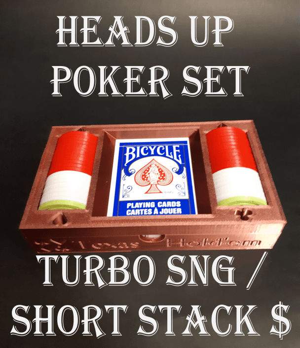 Poker Kit for Heads Up (2 Players) - Open Concept - Display and Store - Support Free 3d model