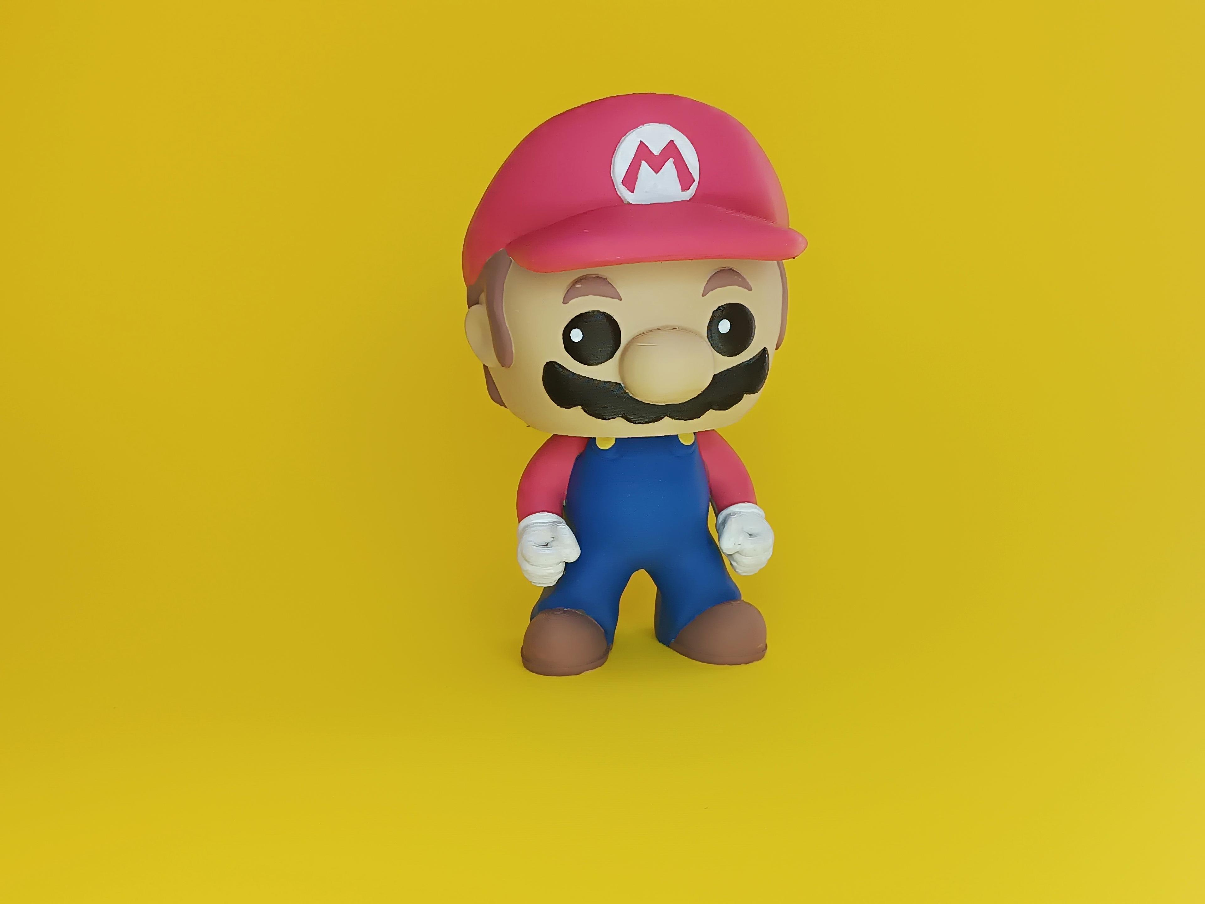 SuperMario Funko Pop Bobblehead | STL + 3MF (COLORED VERSION) 3d model