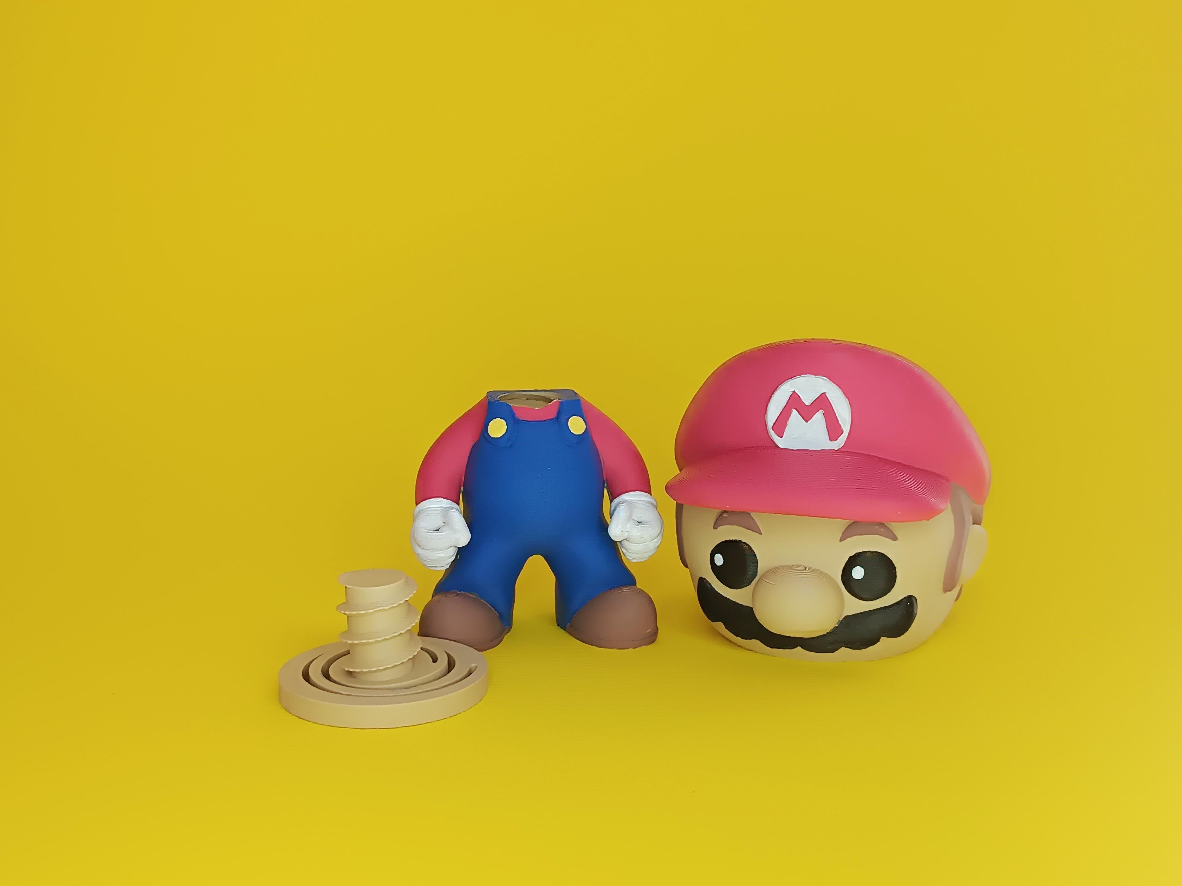 SuperMario Funko Pop Bobblehead | STL + 3MF (COLORED VERSION) 3d model