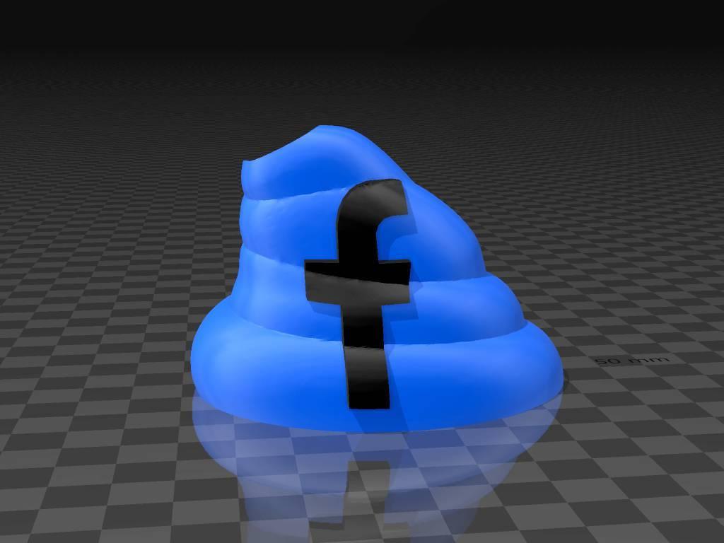 facebook sculpture 3d model