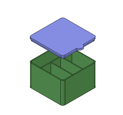 Box top 75x75x45 3d model