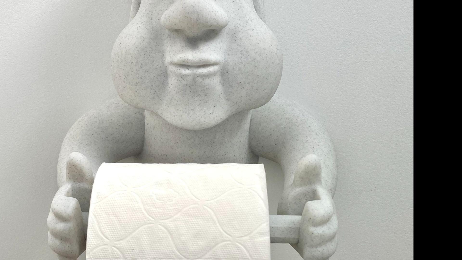Moai Toilet Roll Holder / Easy Print 3d model